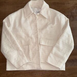 Abercrombie & Fitch Cream Women's Blazer